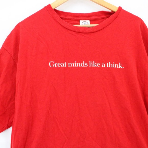 Vintage Delta Pro Shirt Mens Red Short Sleeve The Economist Minds Graphic XL - Picture 3 of 10